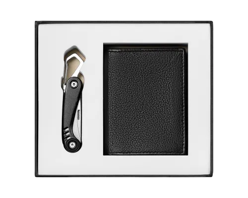 Набор подарочный Solution Superior Duo (брелок-карабин Tools Impact, футляр для кредитных карт Leather Land)