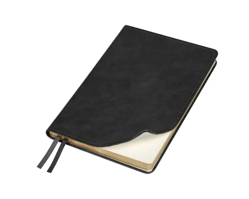 Ежедневник Urban Elegiya Ausone A5, черный с золотистым, недатированный, в полугибкой обложке