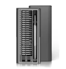 Отвертка с набором из 24 насадок Tools Workhard, темно-серая, в пластиковом футляре