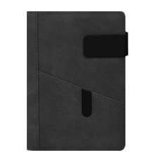 Ежедневник Smart New York Suede А5, черный, недатированный, в твердой обложке с поролоном, в подарочной коробке