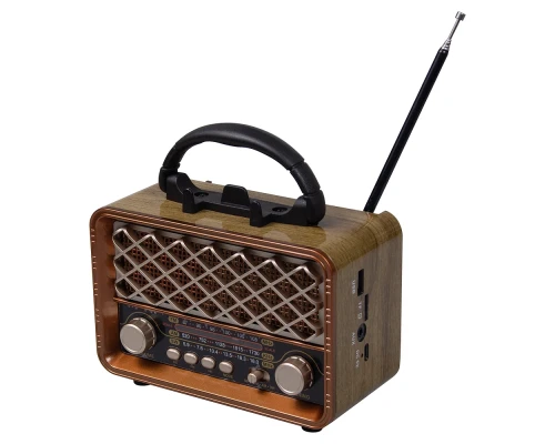 Ретро радио в стиле радиолы, диапазон частот  AM FM SW, USB, Bluetooth, Heritage Timeless, цвет светло-коричневый