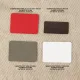 Шеврон Rectangle Latte Soft touch размер 50*70 мм, красный, со скругленными углами