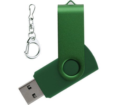 Флеш накопитель USB 2.0 Twister 16GB, пластик Софт Тач/металл, зеленый/зеленый Флеш накопитель USB 2.0 Twister 16GB, пластик Софт Тач/металл, зеленый/зеленый