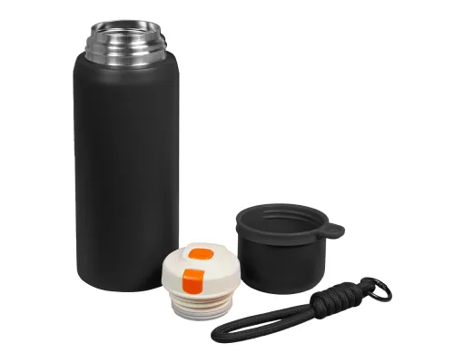 Термос вакуумный стальной La Vie с ремувкой  двухстеночный 500 мл матовый в подарочной упаковке, черный