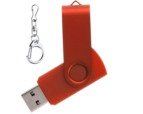 Флеш накопитель USB 2.0 Twister 16GB, пластик Софт Тач/металл, красный/красный Флеш накопитель USB 2.0 Twister 16GB, пластик Софт Тач/металл, красный/красный