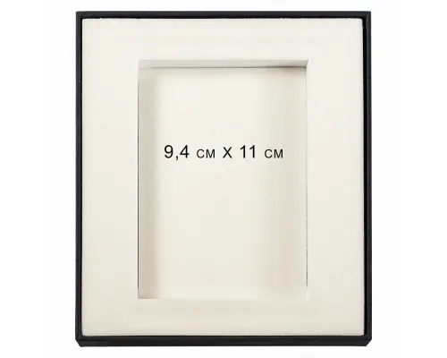 Коробка подарочная, размер 16*14*2 см, Solution Superior Linen, черная, бежевый ложемент с прямоугольной вырубкой