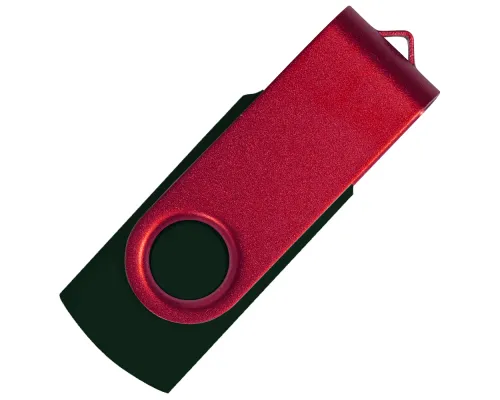 Флеш накопитель USB 2.0 Twister Сolor Mix 16GB, пластик Софт Тач/металл, черный/красный