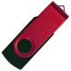 Флеш накопитель USB 2.0 Twister Сolor Mix 16GB, пластик Софт Тач/металл, черный/красный