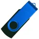 Флеш накопитель USB 2.0 Twister Сolor Mix 16GB, пластик Софт Тач/металл, черный/синий