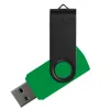 Флеш накопитель USB 2.0 Twister Сolor Mix 16GB, пластик Софт Тач/металл, зеленый/черный
