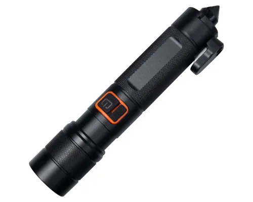 Фонарь Tools Jacob, алюминиевый, аккумуляторный, с зарядкой type-c, с молотком, черный