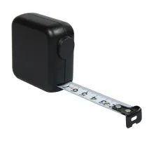 Рулетка Tools Master, 3 метра, черная, пластиковая