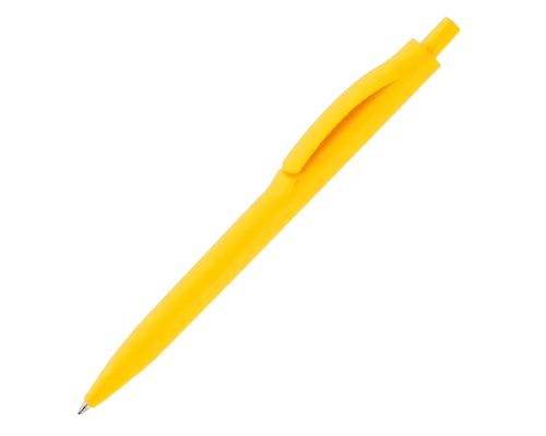 Ручка шариковая IGLA SOFT, пластиковая, софт-тач, желтая