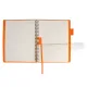 Ежедневник Flexy Verde Sivilia B5 на пружине, серо-оранжевый, недатированный, в гибкой обложке