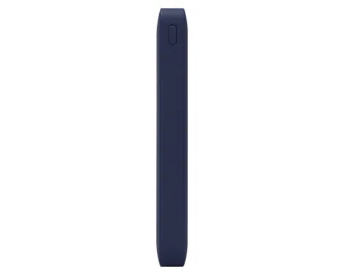 Внешний аккумулятор (powerbank) «WeCharge Velvet», 10 000 mAH, 5V -2A , c цифровым дисплеем для контроля заряда, темно-синий