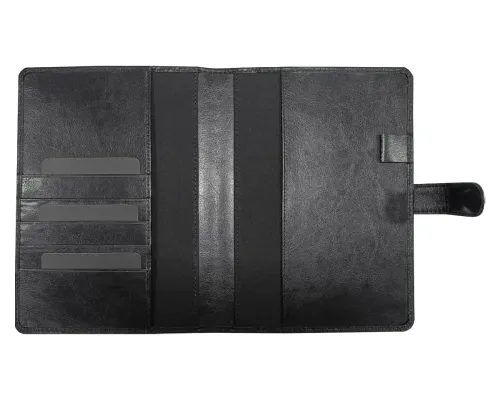 Ежедневник в суперобложке Country Leather Sky A5+ из нат. кожи, черный, недатированный, с магнитным клапаном, в подарочной коробке