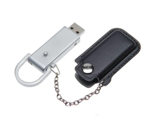 Флеш накопитель USB 2.0 Palermo в кожаном чехле 32GB, металл, черный/серебристый Флеш накопитель USB 2.0 Palermo в кожаном чехле 32GB, металл, черный/серебристый