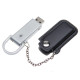 Флеш накопитель USB 2.0 Palermo в кожаном чехле 32GB, металл, черный/серебристый