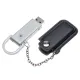 Флеш накопитель USB 2.0 Palermo в кожаном чехле 32GB, металл, черный/серебристый