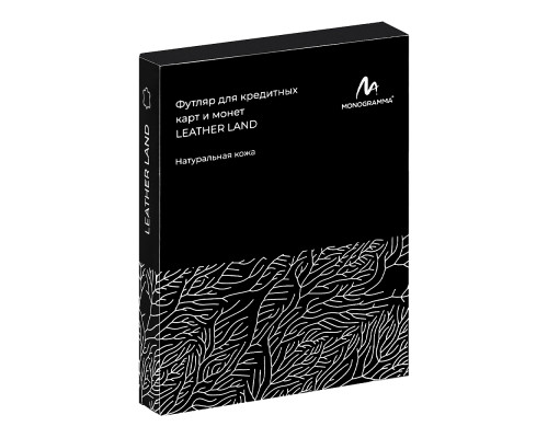 Футляр для кредитных карт и визиток из натуральной кожи Leather Land, черный Футляр для кредитных карт и визиток из натуральной кожи Leather Land, черный