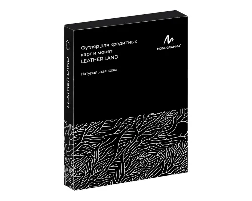 Футляр для кредитных карт и визиток из натуральной кожи Leather Land, черный