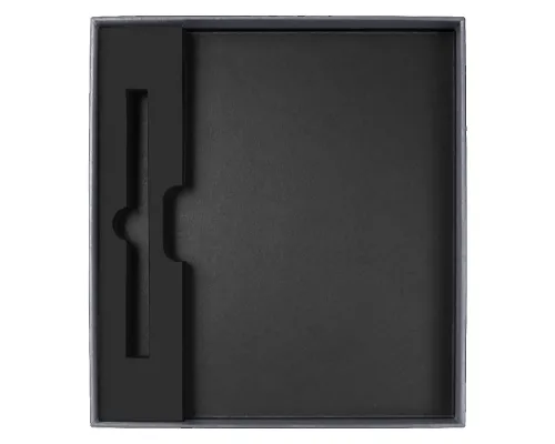 Коробка подарочная, размер 203*220*30 мм, Solution Gift Linen для ежедневника и ручки, антрацит (темное серебро) Коробка подарочная, размер 203*220*30 мм, Solution Gift Linen для ежедневника и ручки, антрацит (темное серебро)