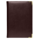 Ежедневник полудатированный Classic Pristine Gold А5, темно-коричневый с золотом, с металлическими уголками, в твердой обложке с поролоном
