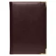 Ежедневник полудатированный Classic Pristine Gold А5, темно-коричневый  с золотом, с металлическими уголками, в твердой обложке с поролоном