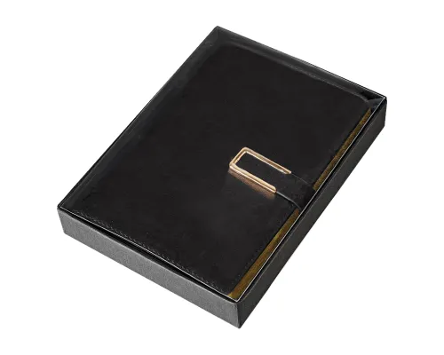 Ежедневник City Bary Mocco A5 в подарочной коробке, черный с золотистым, недатированный, в твердой обложке