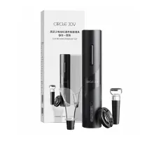 Штопор электрический Circle Joy с аксессуарами 4 в 1, пластик, черный