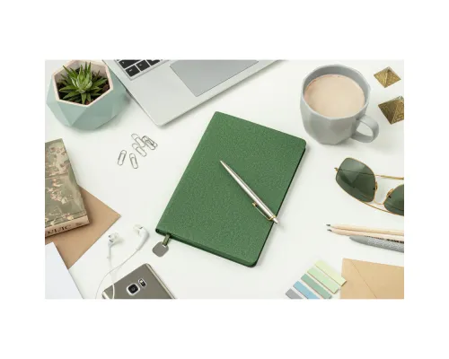 Ежедневник Flexy Cambric А5, зеленый, недатированный, в гибкой обложке