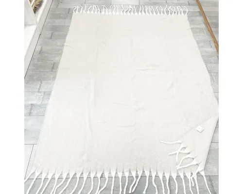 Плед акриловый Super Soft Nature размер 120*160 см, ,белый, плотность 450гр/м2