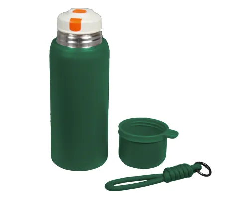 Термос вакуумный стальной La Vie с ремувкой  двухстеночный 500 мл матовый в подарочной упаковке, зеленый