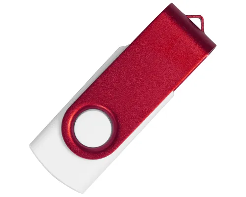 Флеш накопитель USB 2.0 Twister Сolor Mix 16GB, пластик Софт Тач/металл, белый/красный