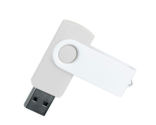 Флеш накопитель Twister 32GB, пластик Софт Тач/металл, белый/белый Флеш накопитель Twister 32GB, пластик Софт Тач/металл, белый/белый
