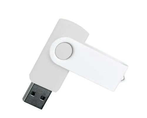Флеш накопитель Twister 16GB, пластик Софт Тач/металл, белый/белый Флеш накопитель Twister 16GB, пластик Софт Тач/металл, белый/белый