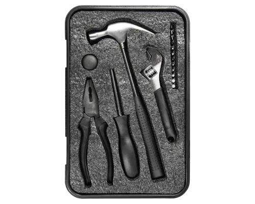 Набор инструментов Tools Baltimore черный 6 в 1 в пластиковом футляре