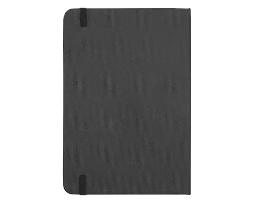 Блокнот А5 Hobard, в твердой тканевой обложке c резинкой в линейку, черный