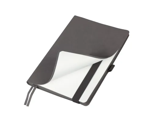 Ежедневник Flexy Line Linen А5, серый, недатированный, в гибкой обложке, с резинкой и петлей для ручки Ежедневник Flexy Line Linen А5, серый, недатированный, в гибкой обложке, с резинкой и петлей для ручки