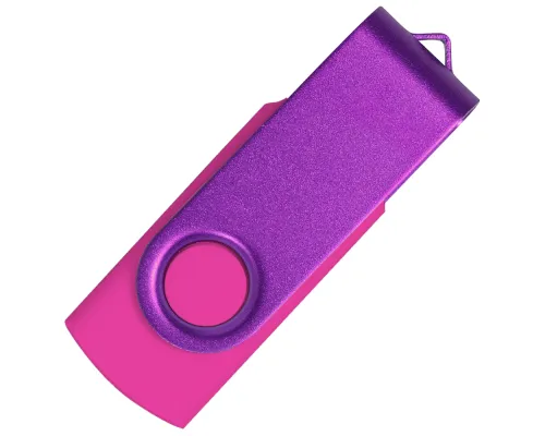 Флеш накопитель USB 2.0 Twister Сolor Mix 16GB, пластик Софт Тач/металл, розовый/фиолетовый