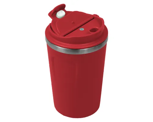Термокружка Zencup вакуумная, стальная, 380 мл, красная