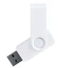 Флеш накопитель USB 2.0 Twister Assembly 16GB, пластик Софт Тач/металл, белый/белый