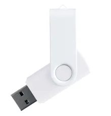 Флеш накопитель USB 2.0 Twister Assembly 16GB, пластик Софт Тач/металл, белый/белый