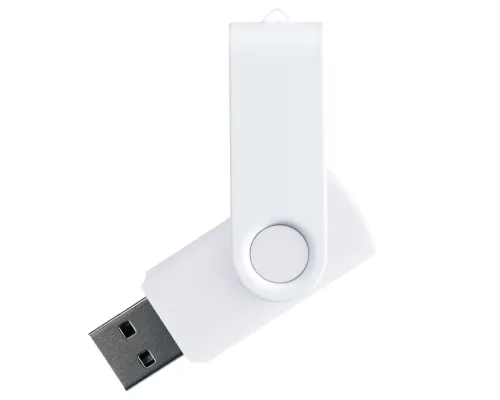 Флеш накопитель USB 2.0 Twister Assembly 16GB, пластик Софт Тач/металл, белый/белый Флеш накопитель USB 2.0 Twister Assembly 16GB, пластик Софт Тач/металл, белый/белый