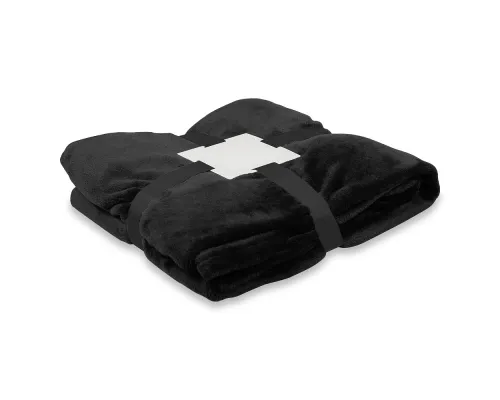 Плед мягкий флисовый Super Soft  Comfort Travel, 125*170 см, черный