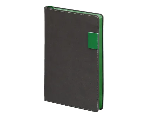 Ежедневник Flexy Freedom Latte А5, серый/зеленый, недатированный, в гибкой обложке