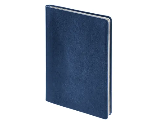 Ежедневник Flexy Buffalo А5, темно-синий с серебристым срезом, недатированный, в гибкой обложке