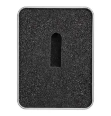 Футляр Ring для флеш накопителя металлический, размер 11,5*8,5 см, серебристый