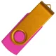 Флеш накопитель USB 2.0 Twister Сolor Mix 16GB, пластик Софт Тач/металл, розовый/золотистый