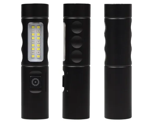 Фонарь Tools York, алюминиевый, аккумуляторный, с зарядкой type-c, черный